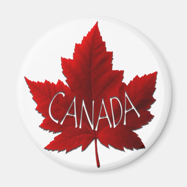 Aimant frigo Canada Souvenir Canada Feuille d'érab (Devant)