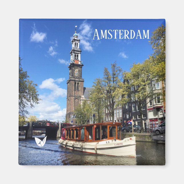 Aimant frigo canal Amsterdam par Velvet Escape (Devant)