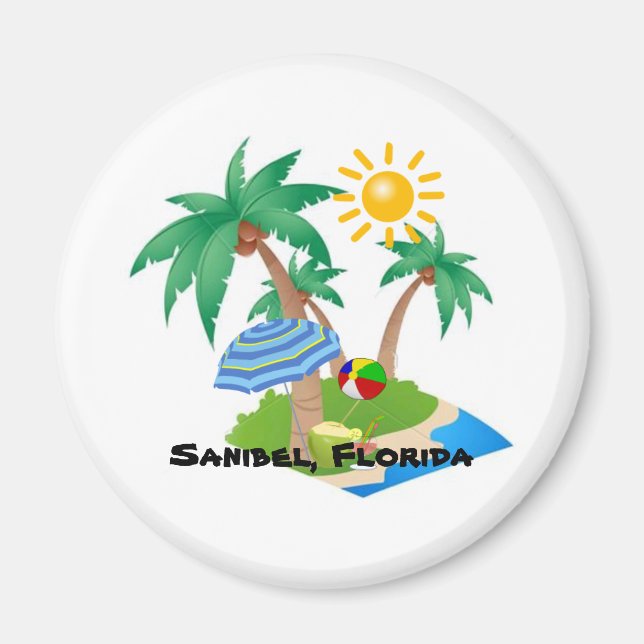 Aimant frigo de vacances Sanibel Florida (Devant)
