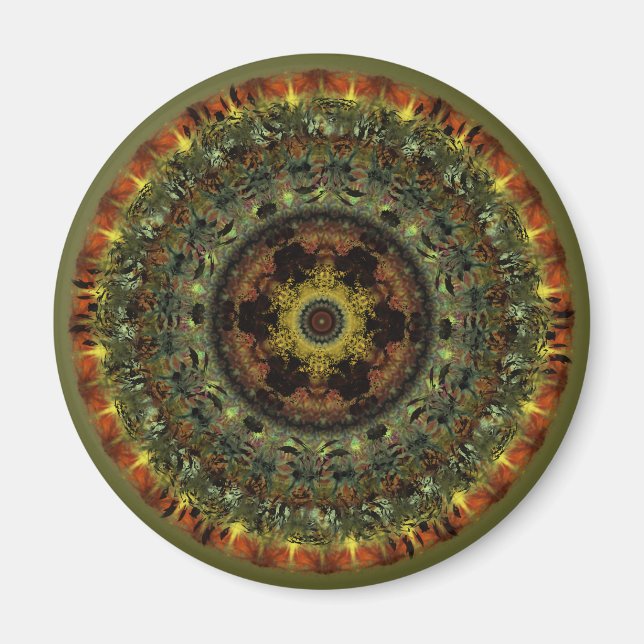 Aimant frigo Dusk Mandala africain (Devant)