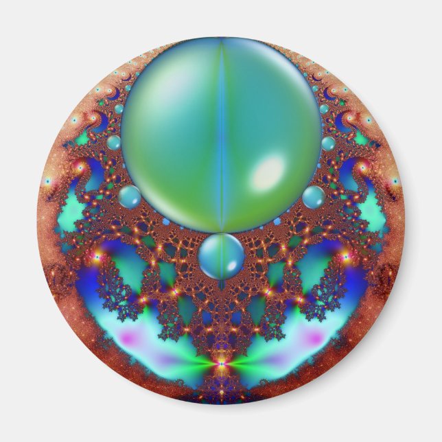 Aimant frigo en dentelle spatiale (Devant)