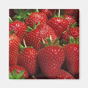 Aimant frigo fraises