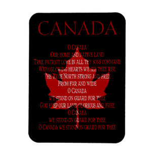 Aimant frigo Hymne Canada Personnalisé Magnets du 