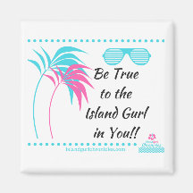 Aimant frigo Island Gurl