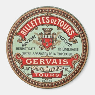 Aimant Frigo Magnet, Étiquette Vintage