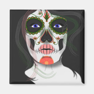 Aimant frigo Masque d'Halloween mexicain