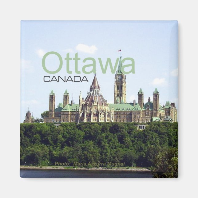 Aimant frigo souvenir de voyage Ottawa Canada (Devant)