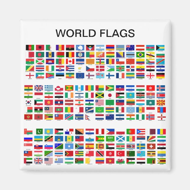 aimant frigo World Flags (Devant)