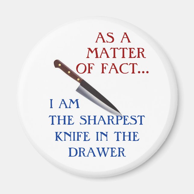Aimant frigorifique à couteau plus serré (Devant)