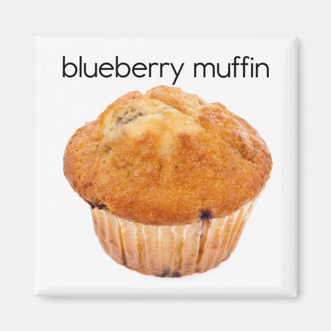 Aimant frigorifique à muffin de bleuet (Devant)