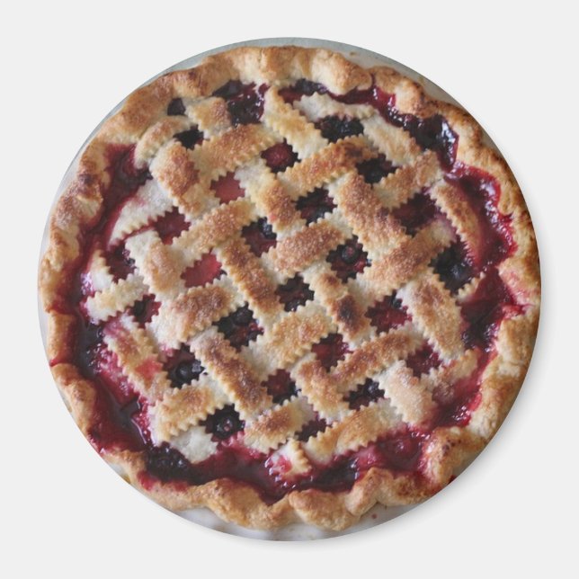 Aimant frigorifique à tarte cerise (Devant)