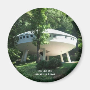 Aimant frigorifique de la maison à soucoupes volan