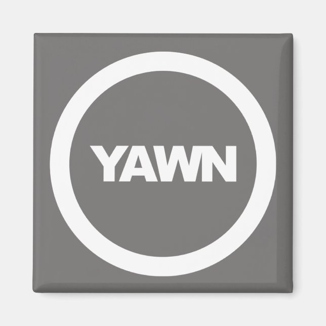 Aimant frigorifique de marque Yawn au charbon (Devant)