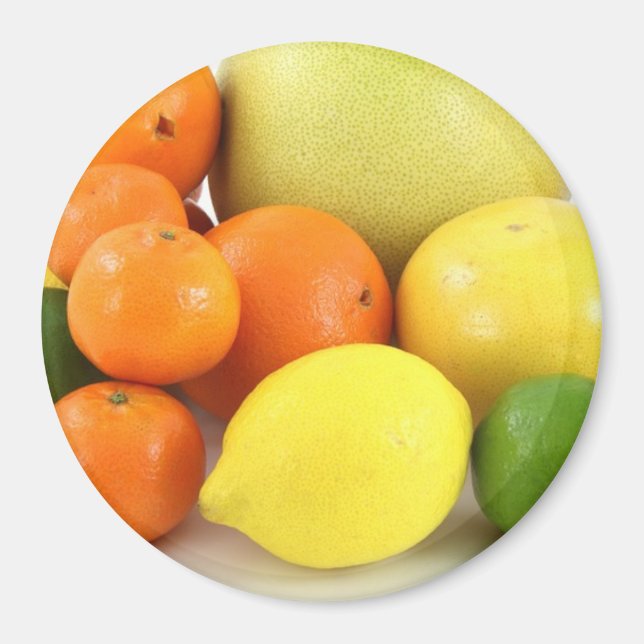 Aimant frigorifique Fruit, orange, citron et melon (Devant)