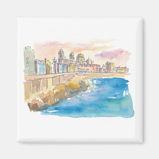 Aimant Front De Mer De Cadix Costa De La Luz (Devant)