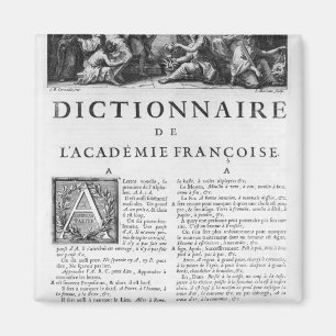 Aimant Frontispice pour le dictionnaire d'académie