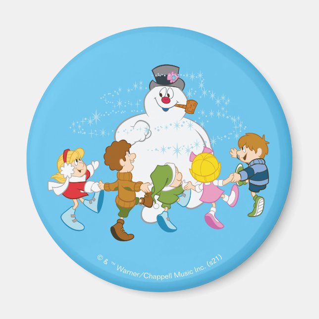 Aimant Frosty the Snowman™ | Frosty & Enfants Jouer (Devant)