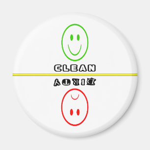 Aimant Frowny/Smiley Face Plats propres/salés