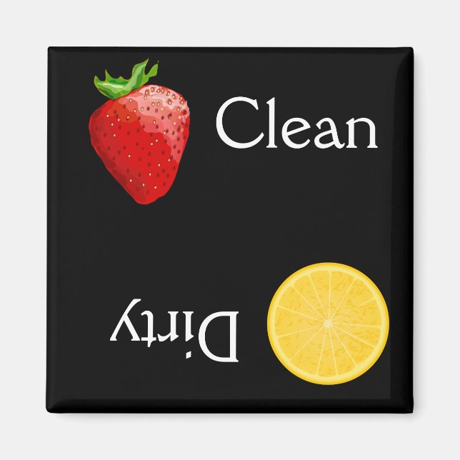 Aimant Fruit de citron fraise Fruit propre lave-vaisselle (Devant)
