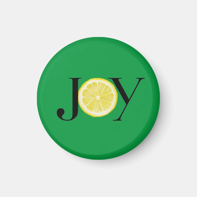 Aimant Fruits de l'Esprit Lemon Slice "Joy" Green Magne (Devant)