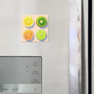 Aimant Fruits Slices Pop Art