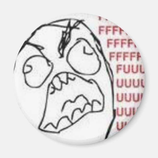 Aimant FU Rage Comic (Devant)