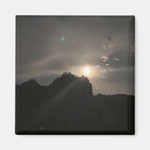 Aimant Full Moon over Cathedral Rock with Orb Sedona