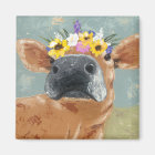 Fun de ferme - Vache avec couronne de fleurs