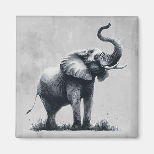 Aimant Fun Elephant Big First Impression Citation Animal  (Devant)