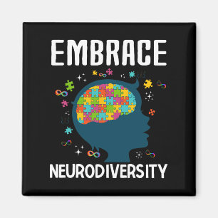 Aimant Fun Embrasser Neurodiversity Citation Sensibilisat