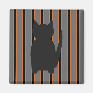 Aimant Fun et Fun Halloween Noir Silhouette Chats