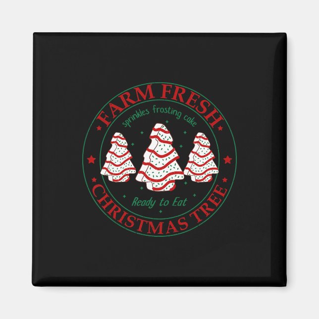 Aimant Fun Farm Fresh Christmas Tree Cakes Family Xmas Pa (Devant)