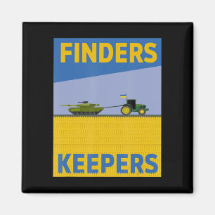 Aimant Fun Farmer Tractor Ukraine Drapeau Support Finders