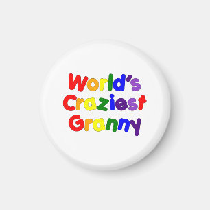Aimant Fun Funny Grand-mères : La plus folle mamie du mo
