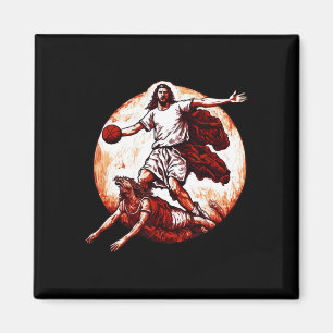 Aimant Fun Jésus Traversant Le Diable Christian Basketba