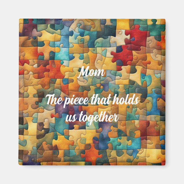 Aimant Fun Jigsaw thème éditable (Devant)