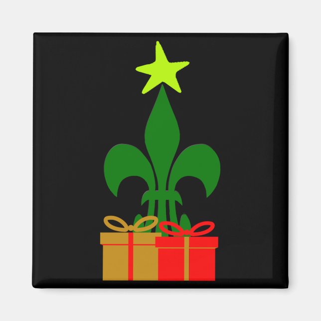 Aimant Fun Louisiana Christmas Tree Cajun New Orleans  (Devant)