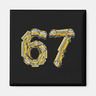 Aimant Fun School Bus 67 Teacher Appreciation 67 Meme Bus