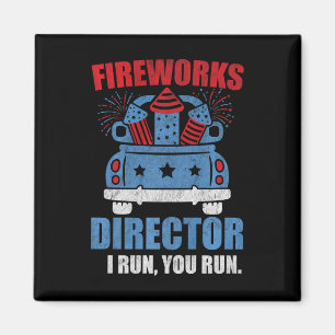 Aimant Funky 4 juillet Fireworks Directeur Je Vous Exécut