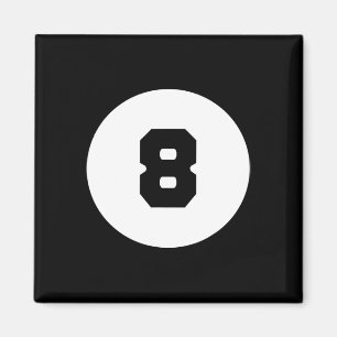Aimant Funky 8 Ball Magic Huit Ball Billard Pool Noir