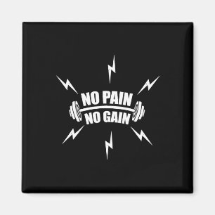 Aimant Funky Bodybuilding no Pain No Gain' With Dumbbell