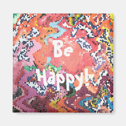 Aimant Funky Pink Pastels Abstrait