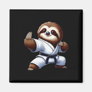 Aimant Funky Sloth Karate Martial Arts Japonais Martial A