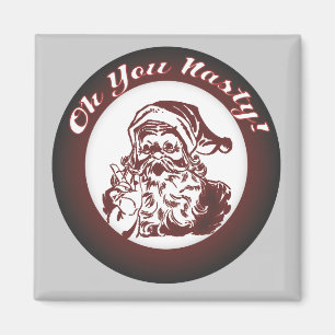 Aimant Funky Vintage Mauvais Père Noël Retro Noël