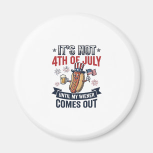 Aimant Funny 4th Of July Hot Dog Vintage Patriotic Shirt_