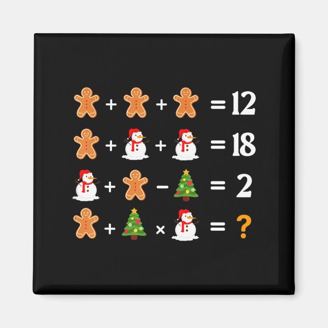 Aimant Funny 6 7 Meme Christmas Order Of Operations Math  (Devant)