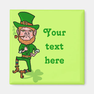 Aimant Funny Angry Lucky Irish Leprechaun