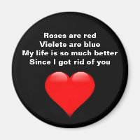 Funny Anti Valentines Day Poème Coeur rouge