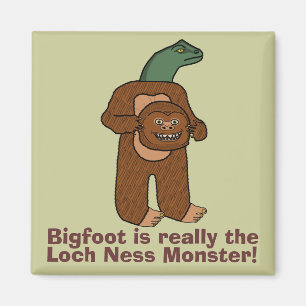 Aimant Funny Bigfoot Loch Ness Monster