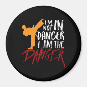 Aimant Funny Black Belt Fighter Martial Arts Humour